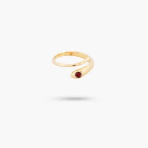 Amare Wear Garnet Snake Ring