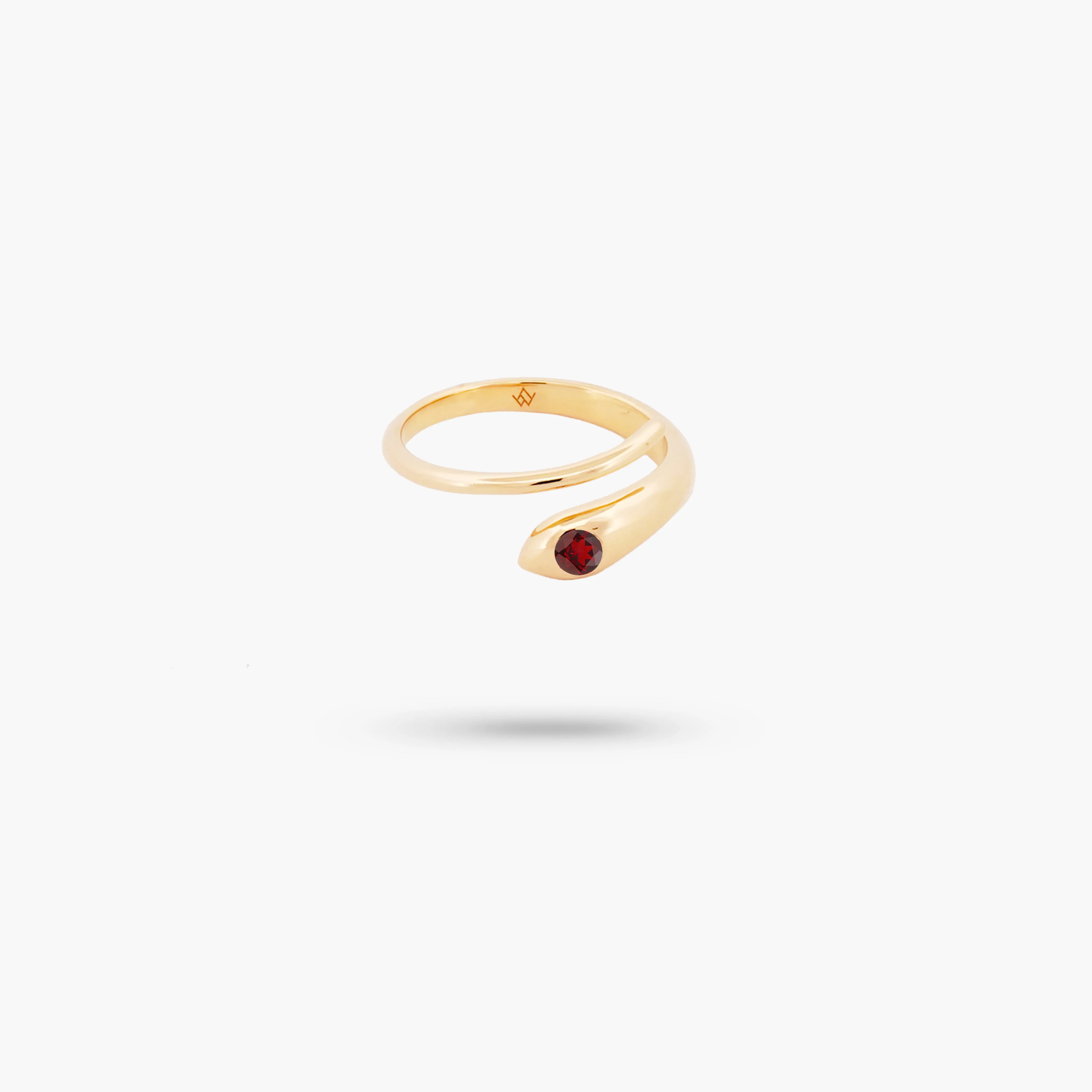 Amare Wear Garnet Snake Ring