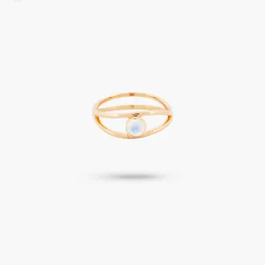 Amare Wear Moonstone Evil Eye Ring