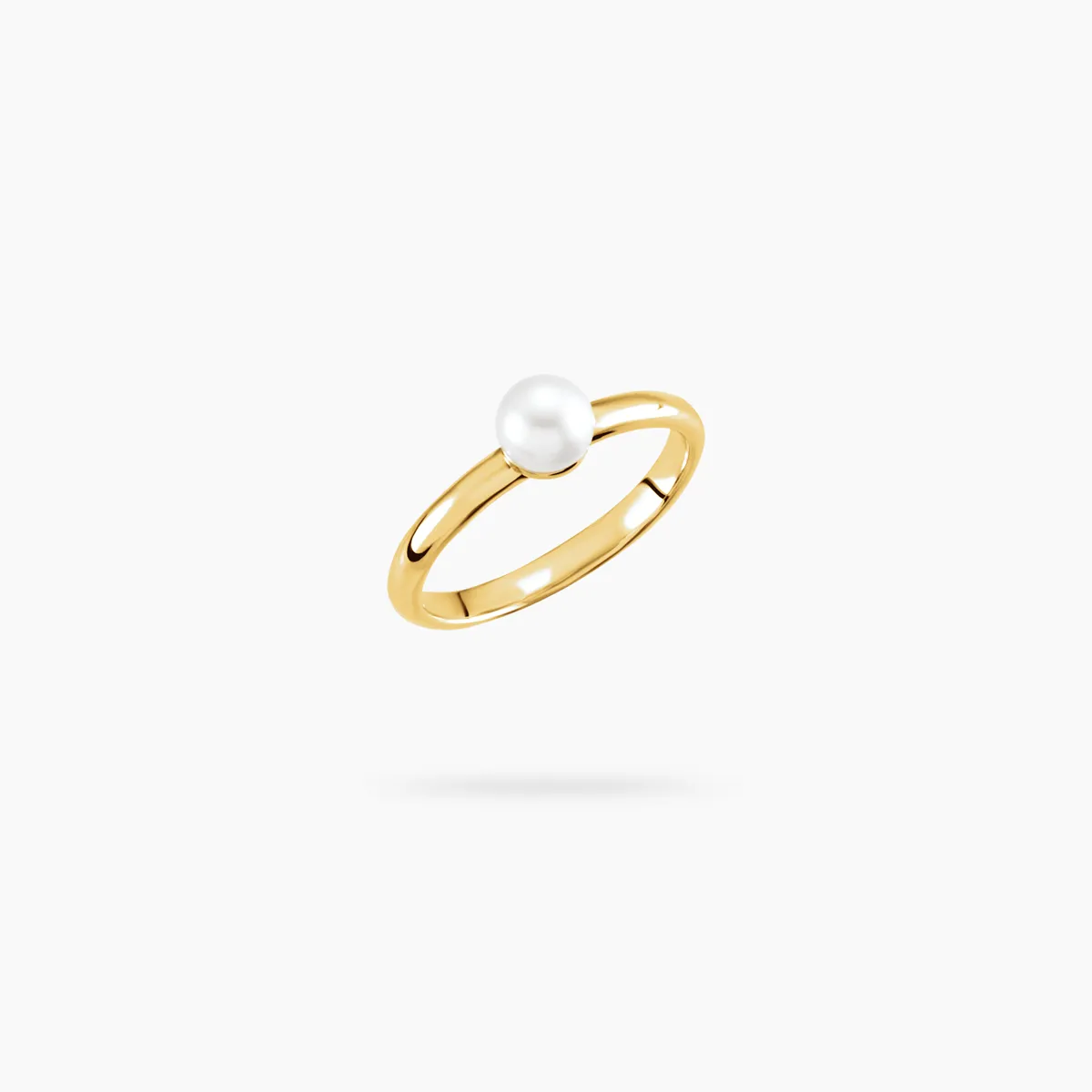 Amare Wear Radiant Pearl Solitaire Ring - Made to Order