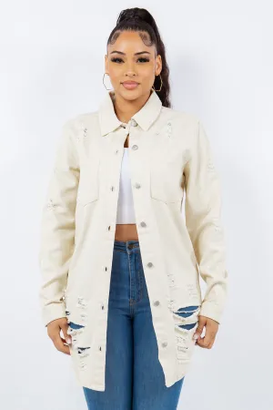 American Bazi Distressed Denim Jacket