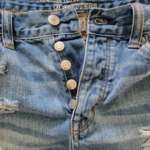 American Eagle Outfitters AEO Cutoff Vintage High Rise Festival Denim Jean Short