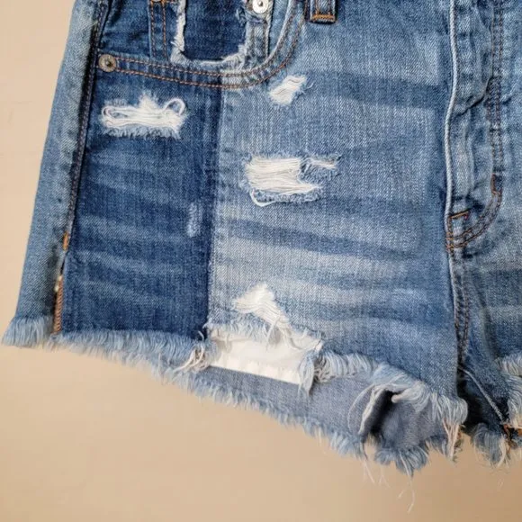 American Eagle Outfitters AEO Cutoff Vintage High Rise Festival Denim Jean Short