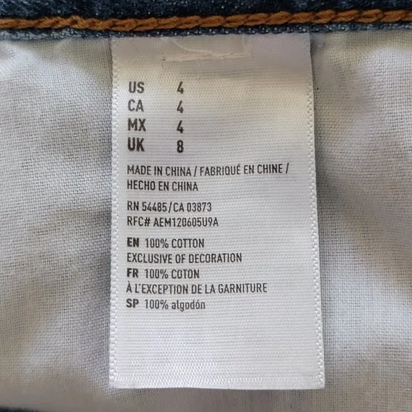 American Eagle Outfitters AEO Cutoff Vintage High Rise Festival Denim Jean Short