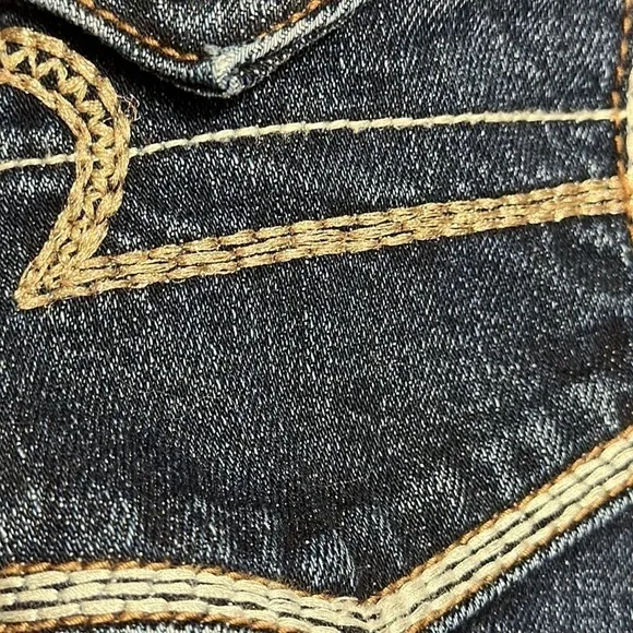 American Eagle Vintage Flare Low Rise Artist Jeans, Wide Leg, Dark Wash, Size 0