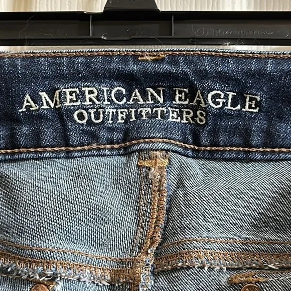 American Eagle Vintage Flare Low Rise Artist Jeans, Wide Leg, Dark Wash, Size 0