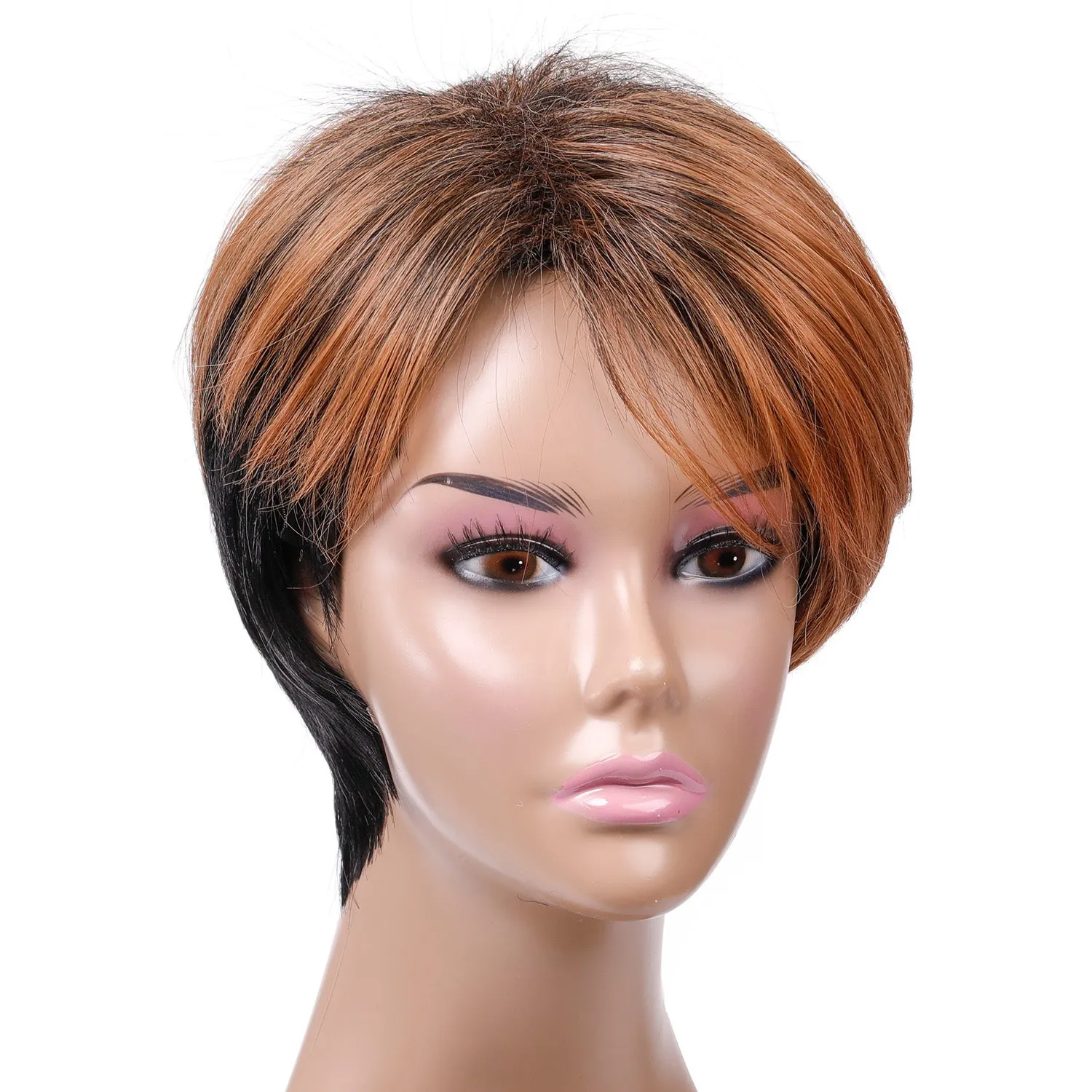 Anita | Blonde Short Pixie Cut Straight Synthetic Hair Wig With Bangs