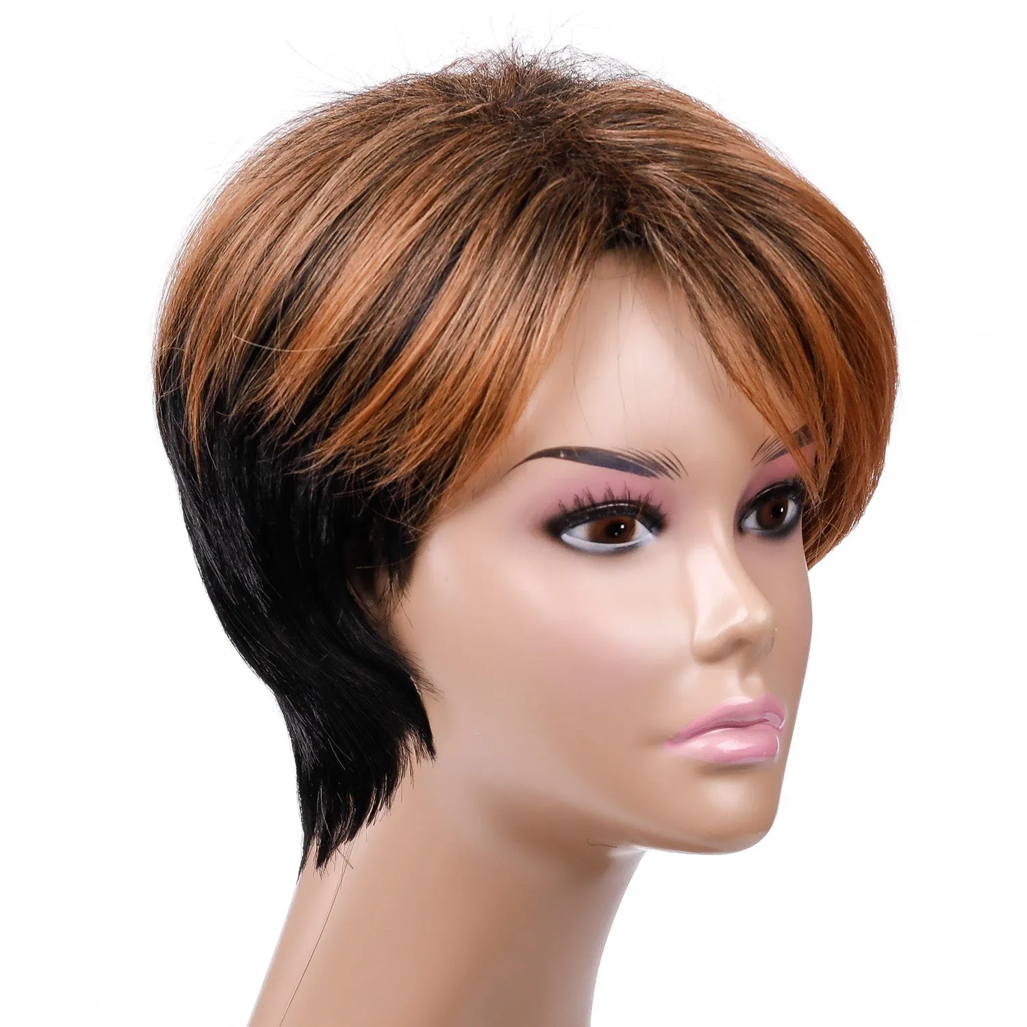 Anita | Blonde Short Pixie Cut Straight Synthetic Hair Wig With Bangs