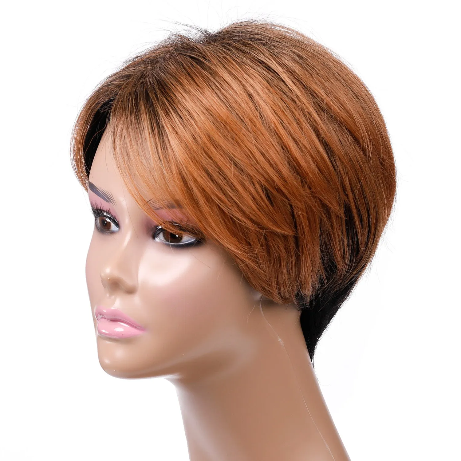Anita | Blonde Short Pixie Cut Straight Synthetic Hair Wig With Bangs