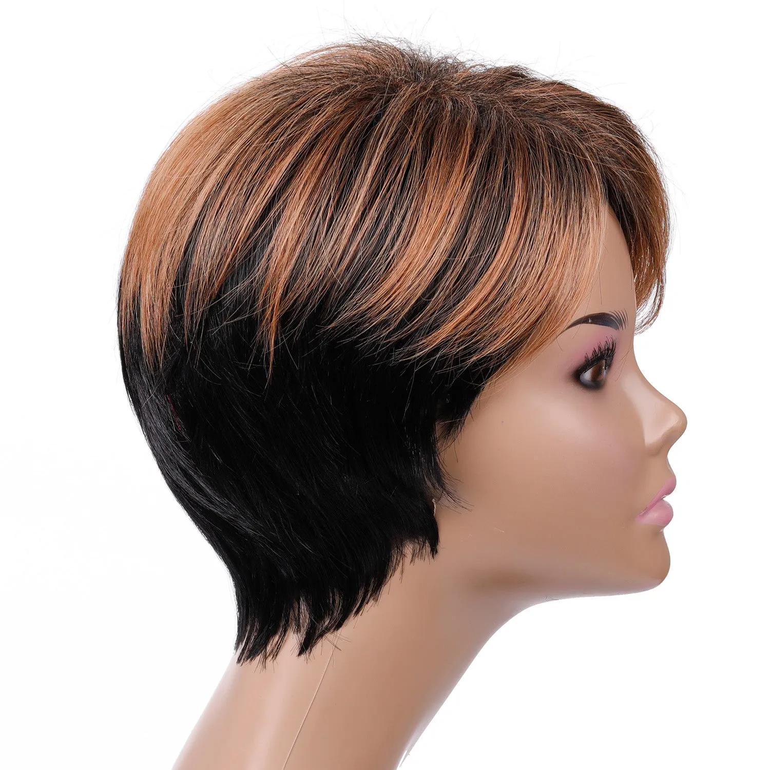 Anita | Blonde Short Pixie Cut Straight Synthetic Hair Wig With Bangs
