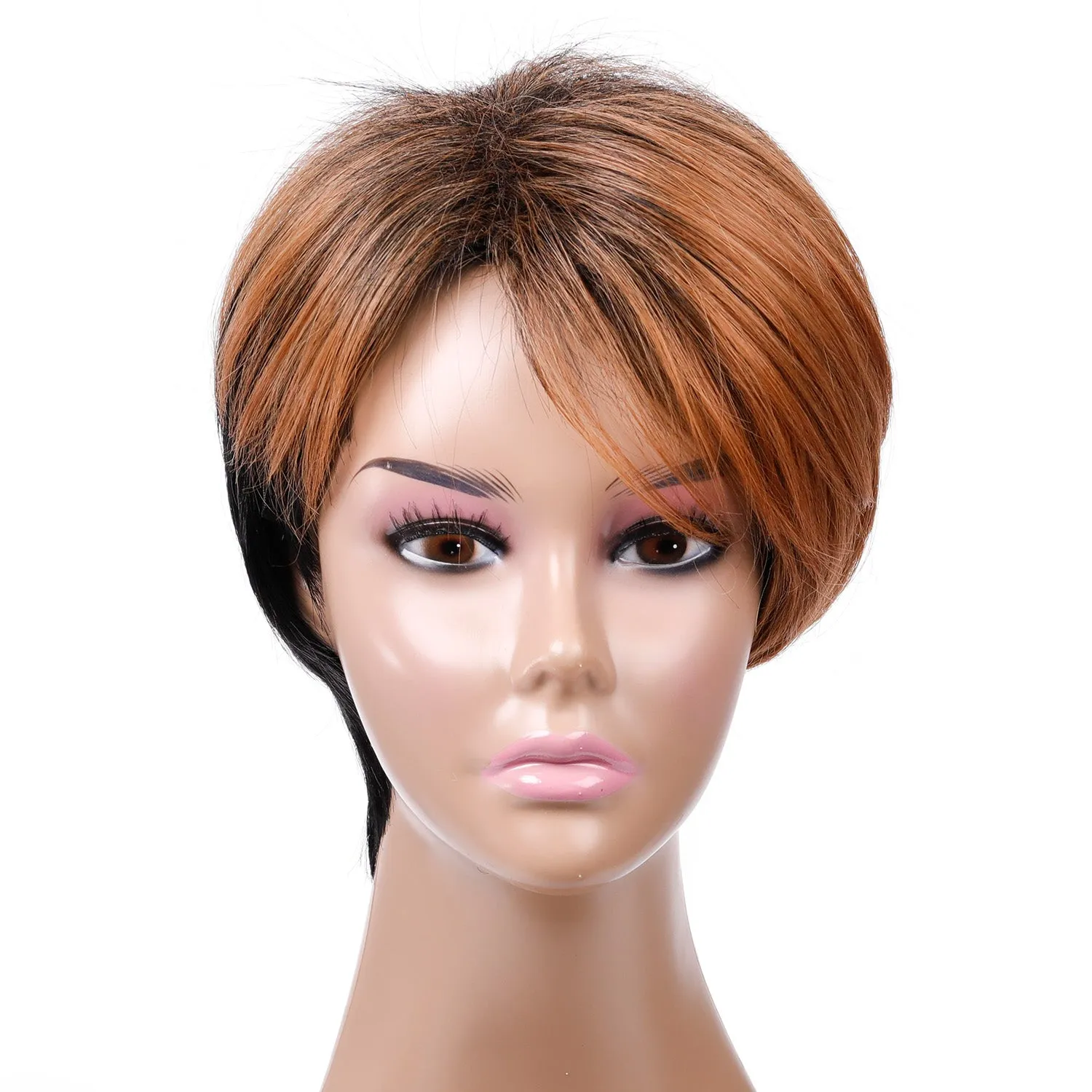 Anita | Blonde Short Pixie Cut Straight Synthetic Hair Wig With Bangs
