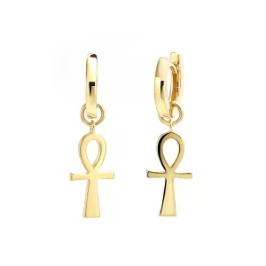 Ankh Hoop Earrings