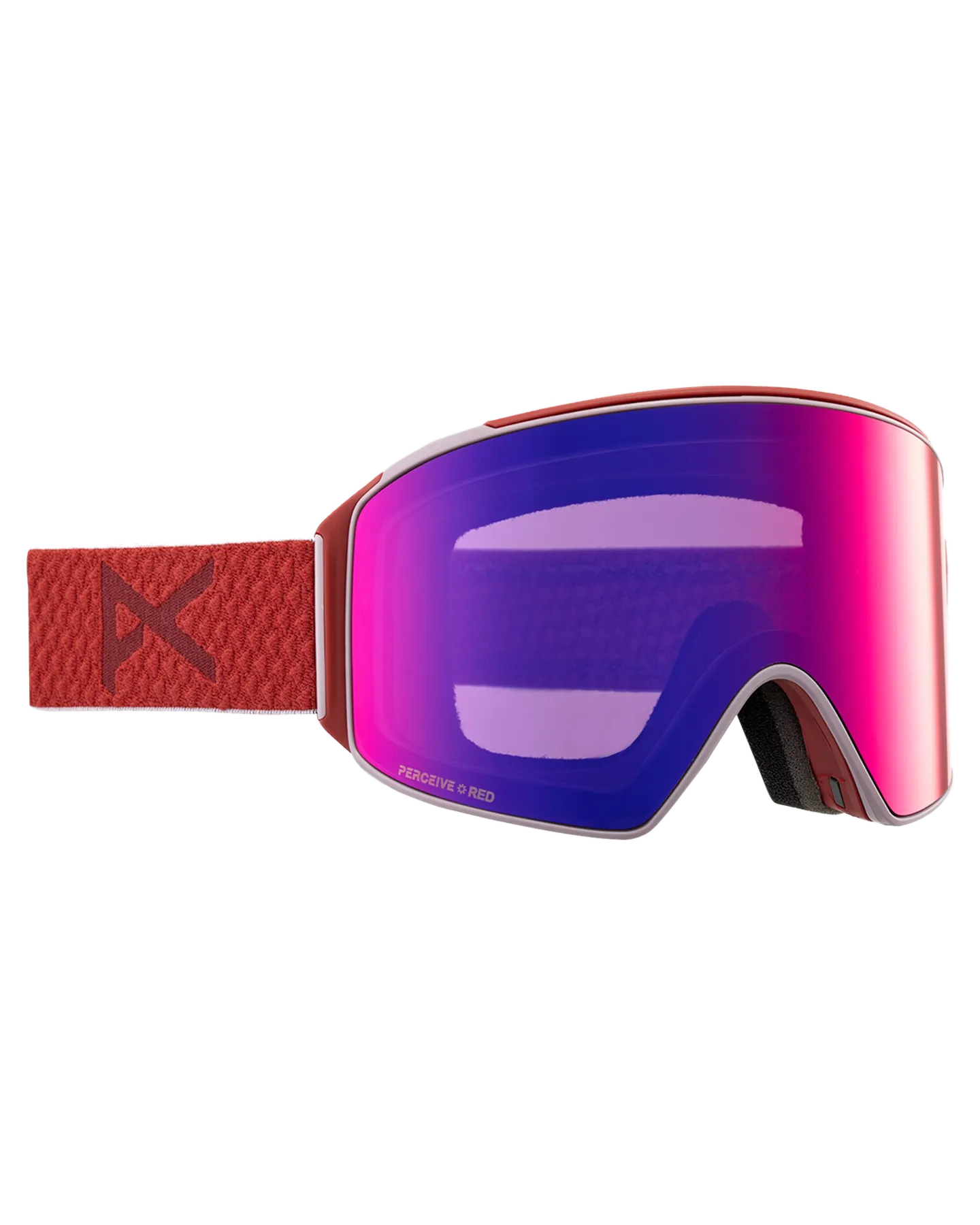Anon M4 Cylindrical Low Bridge Snow Goggles   Bonus Lens   Mfi® Face Mask - Mars/Perceive Sunny Red Lens