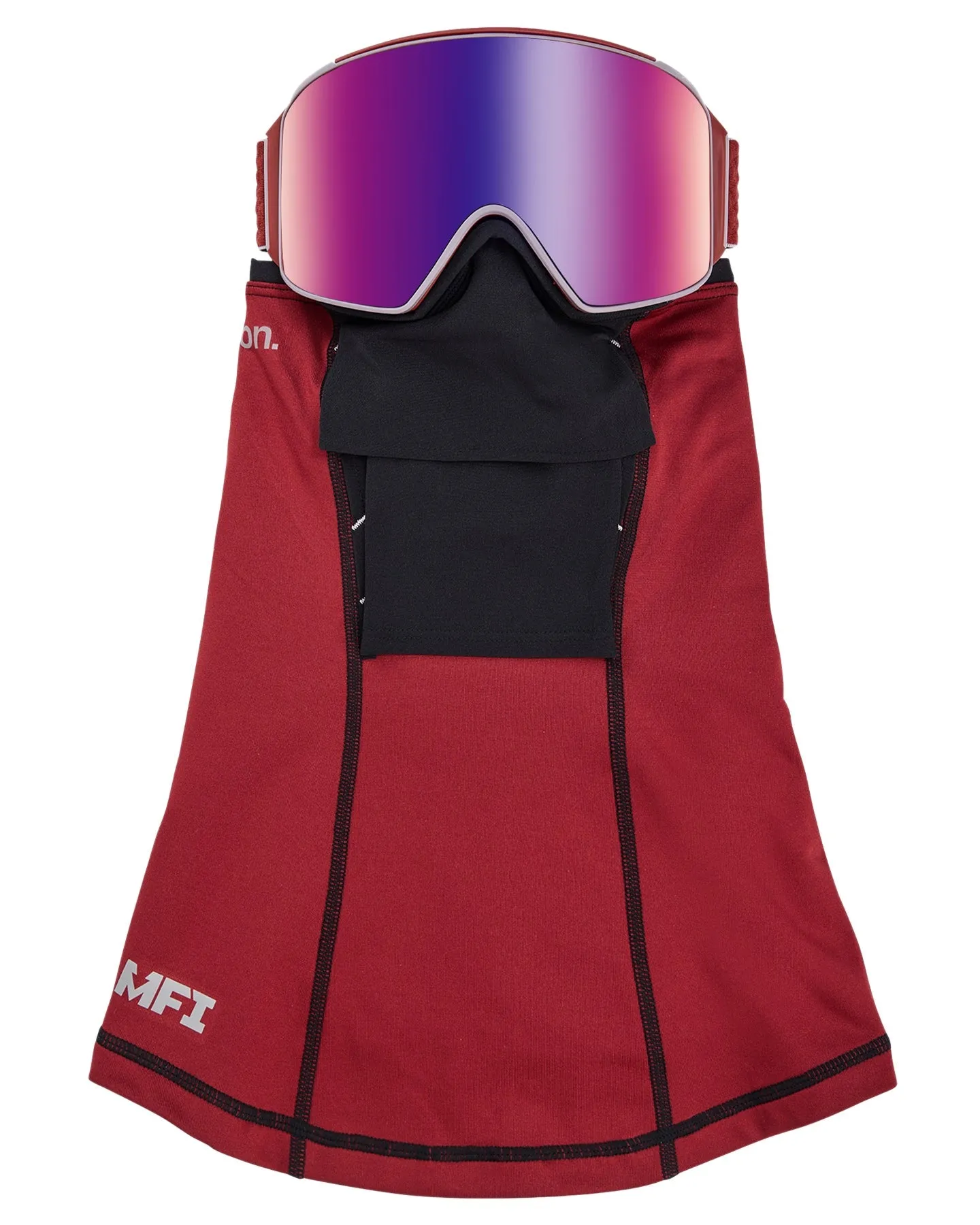 Anon M4 Cylindrical Low Bridge Snow Goggles   Bonus Lens   Mfi® Face Mask - Mars/Perceive Sunny Red Lens
