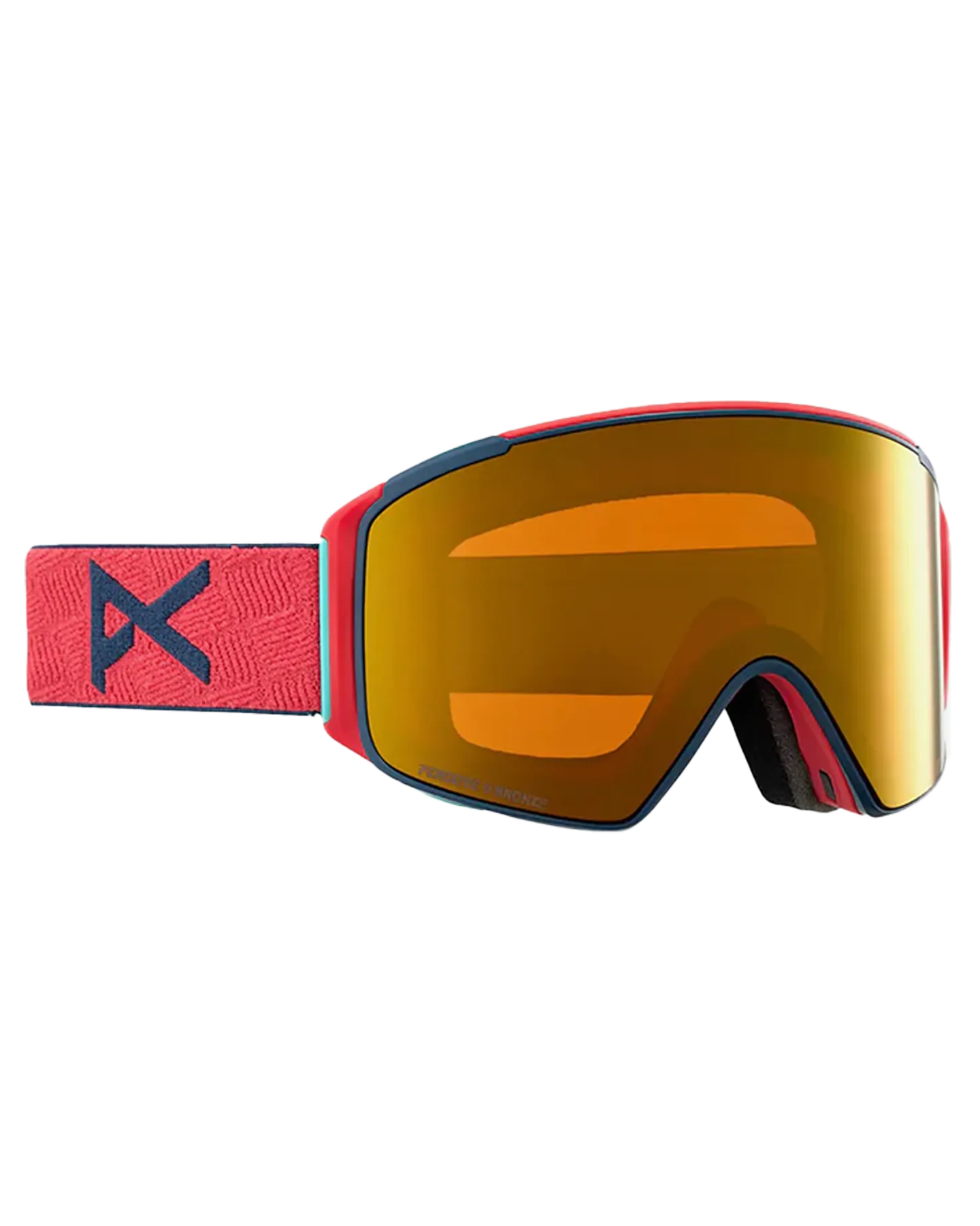 Anon M4S Cylindrical Low Bridge Fit Snow Goggles   Bonus Lens   MFI - Coral / Perceive Sunny Bronze