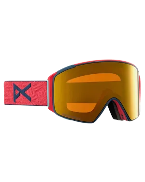 Anon M4S Cylindrical Low Bridge Fit Snow Goggles   Bonus Lens   MFI - Coral / Perceive Sunny Bronze