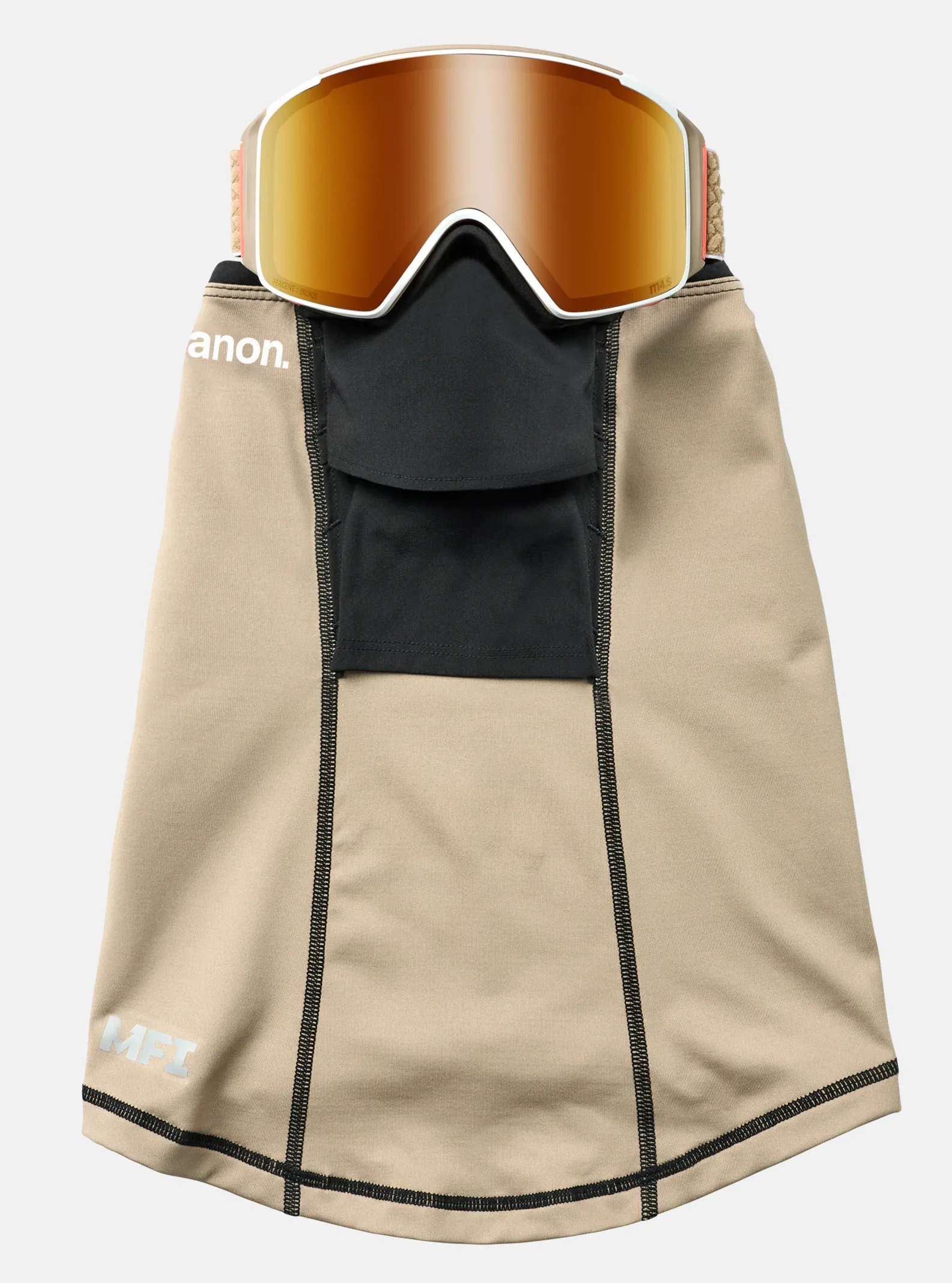 Anon M4S Toric Goggles & MFI Face Mask & Spare Lens Low Bridge Fit Summit Taupe / Perceive Sunny Bronze Lens