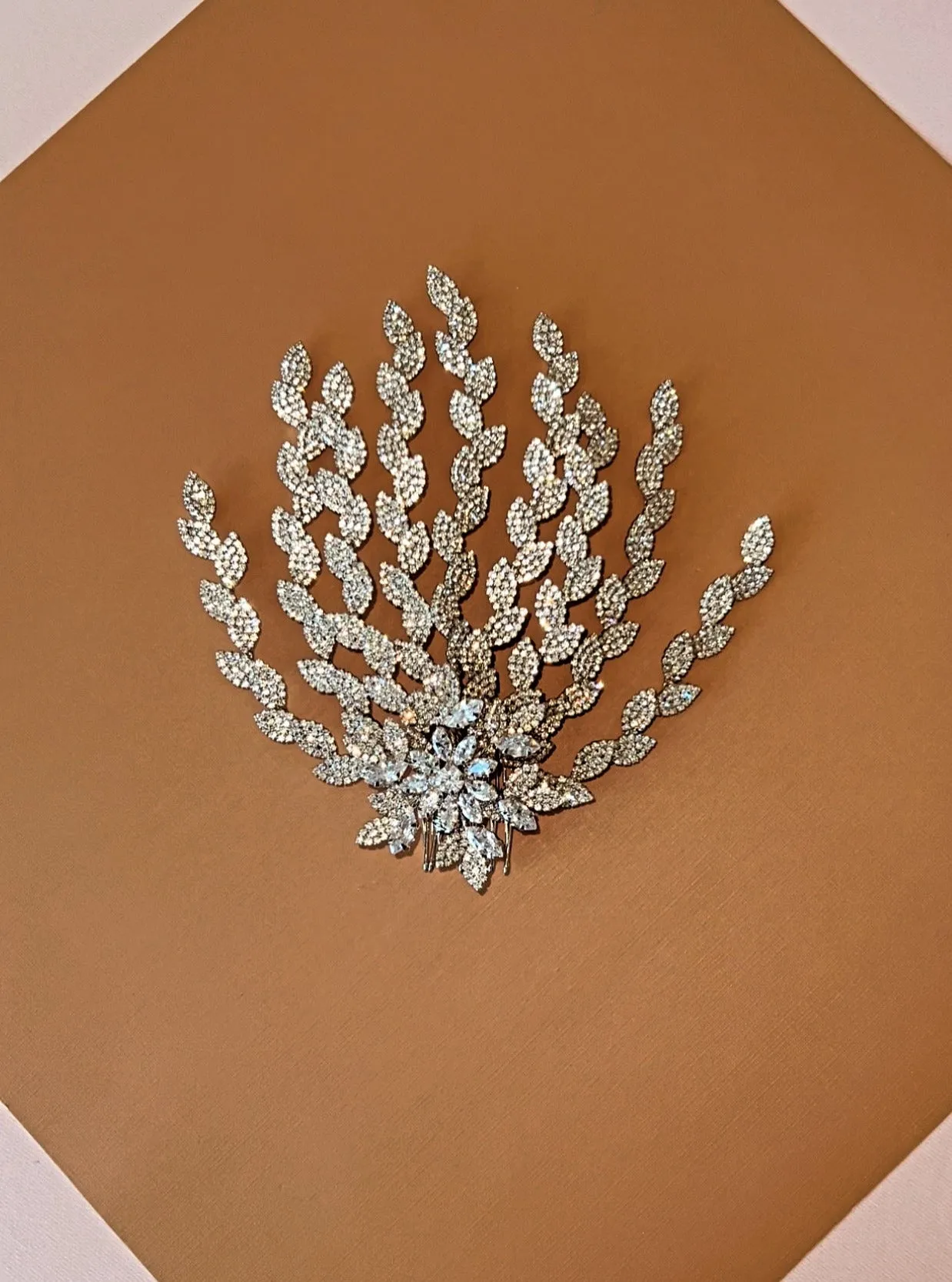 ANOUSHKA Swarovski Bridal Hair Comb, Swarovski Hair Wings (Final Sale)