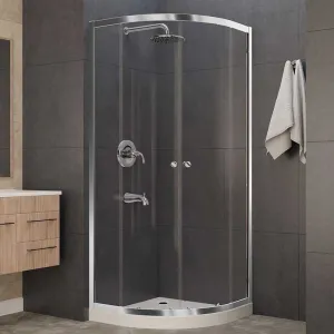 Anzzi Mare 35 in. x 76 in. Framed Shower Enclosure with TSUNAMI GUARD in Polished Chrome