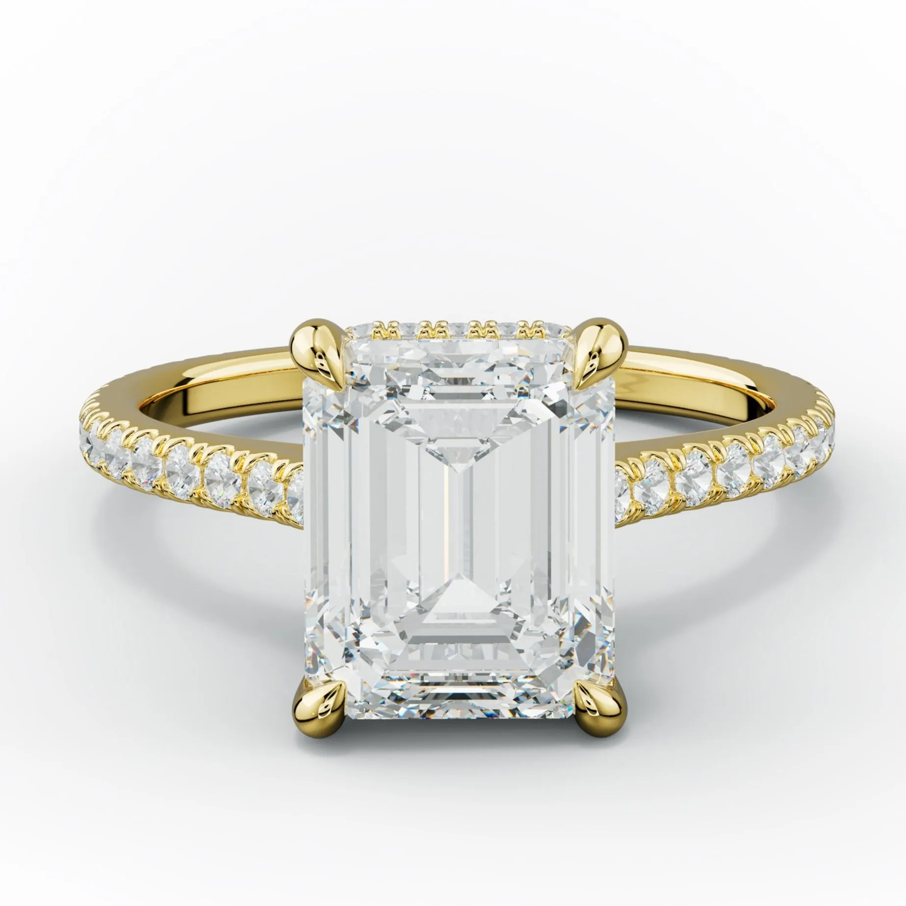 Aria Emerald Cut Diamond Engagement Ring