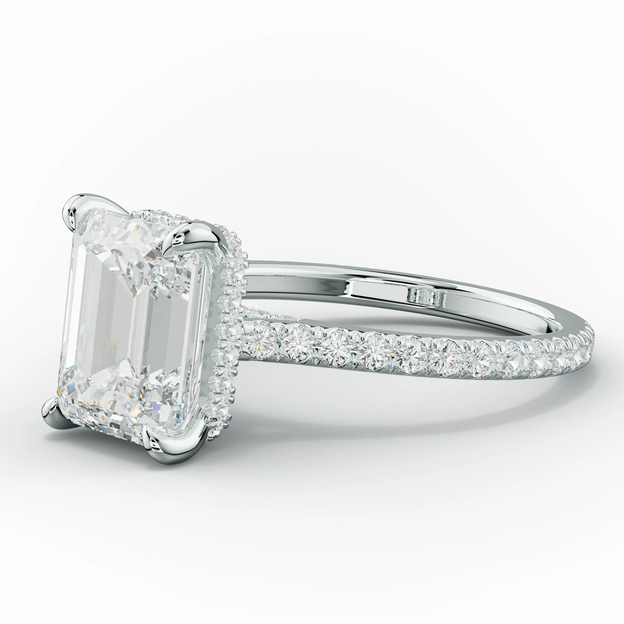 Aria Emerald Cut Diamond Engagement Ring