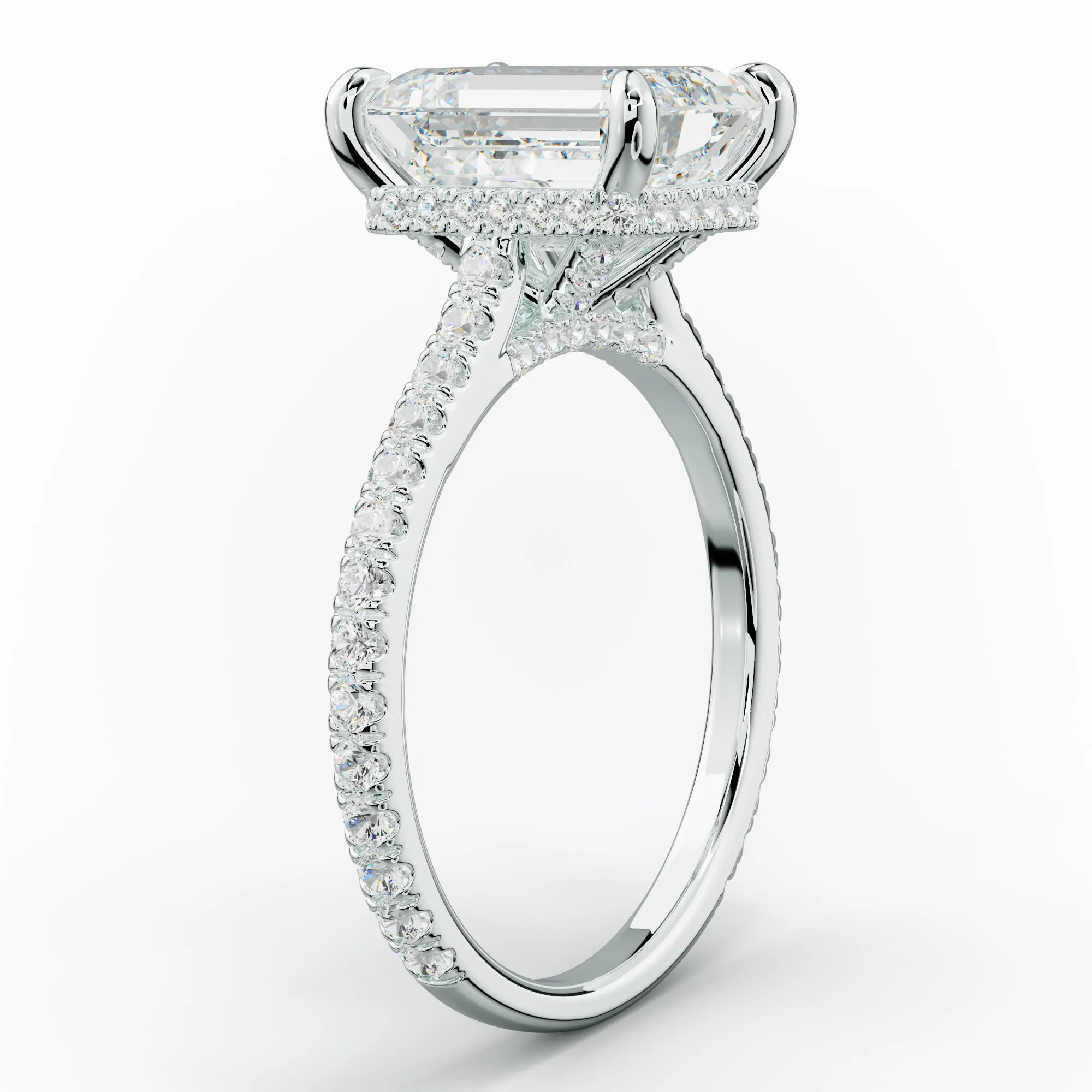 Aria Emerald Cut Diamond Engagement Ring