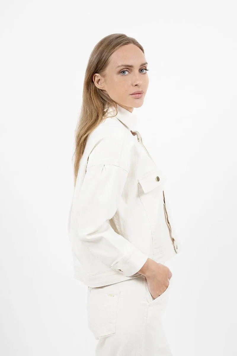 Arizona Upcycled Denim Jacket | White