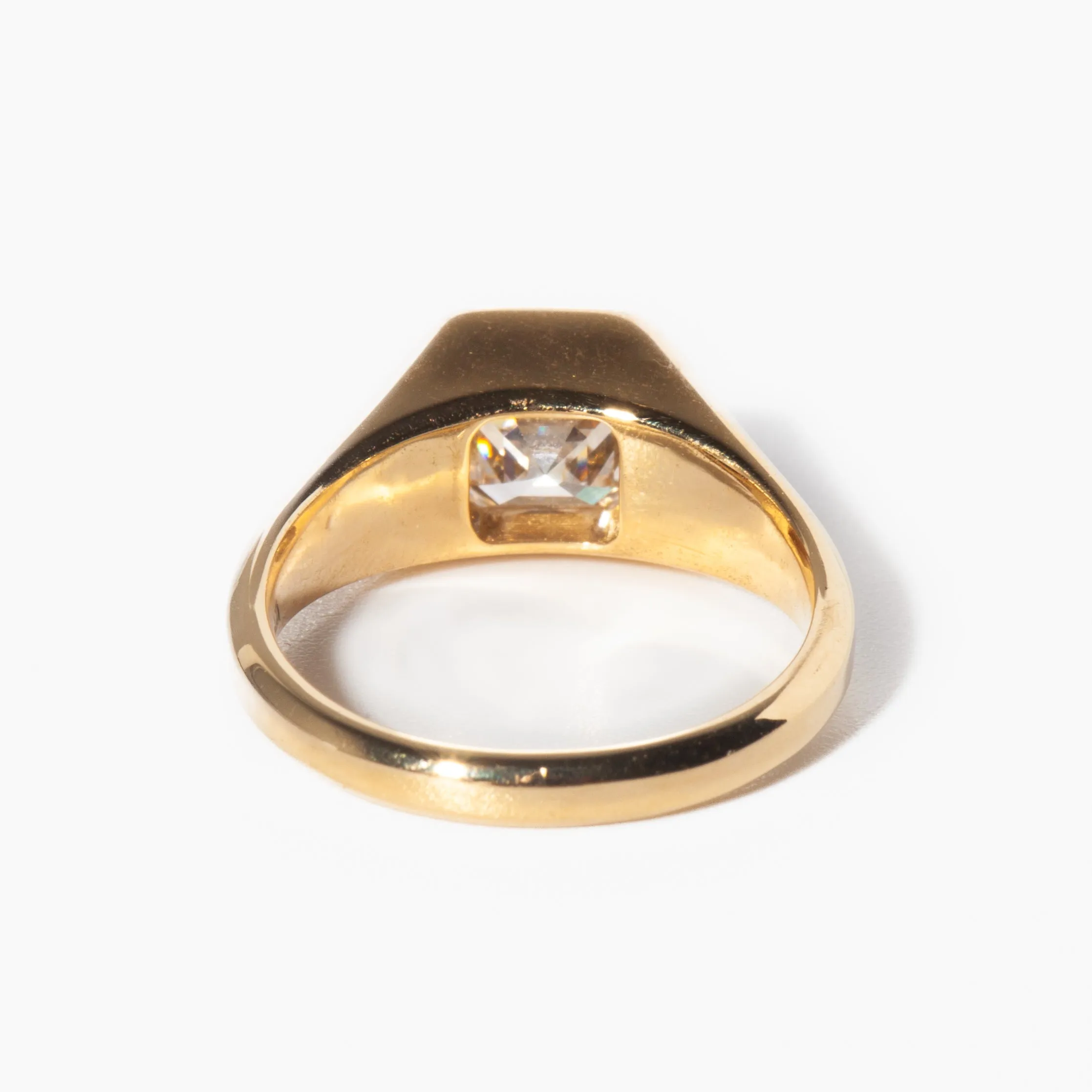 Asscher Diamond Reverence Signet Ring