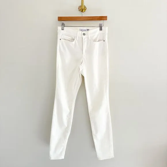 Athleta Sculptek High Rise Denim Ultra Skinny Jeans White 4