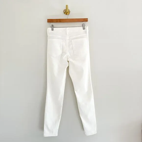Athleta Sculptek High Rise Denim Ultra Skinny Jeans White 4