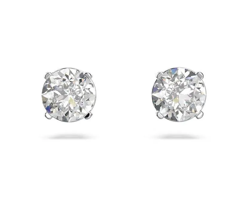 Attract Small Stud Earrings - Round cut crystal