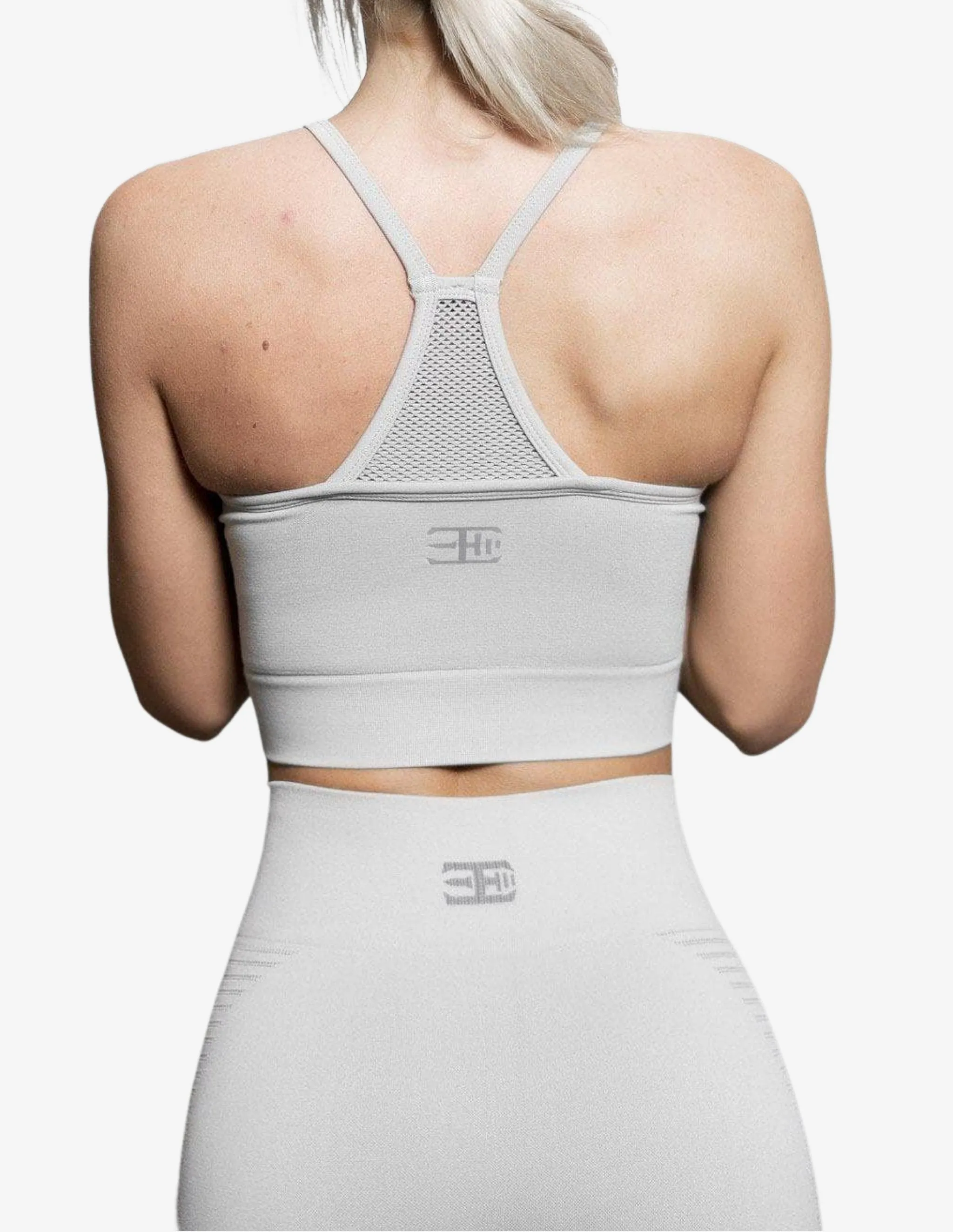 Aurora Seamless Crop Top – Light Grey