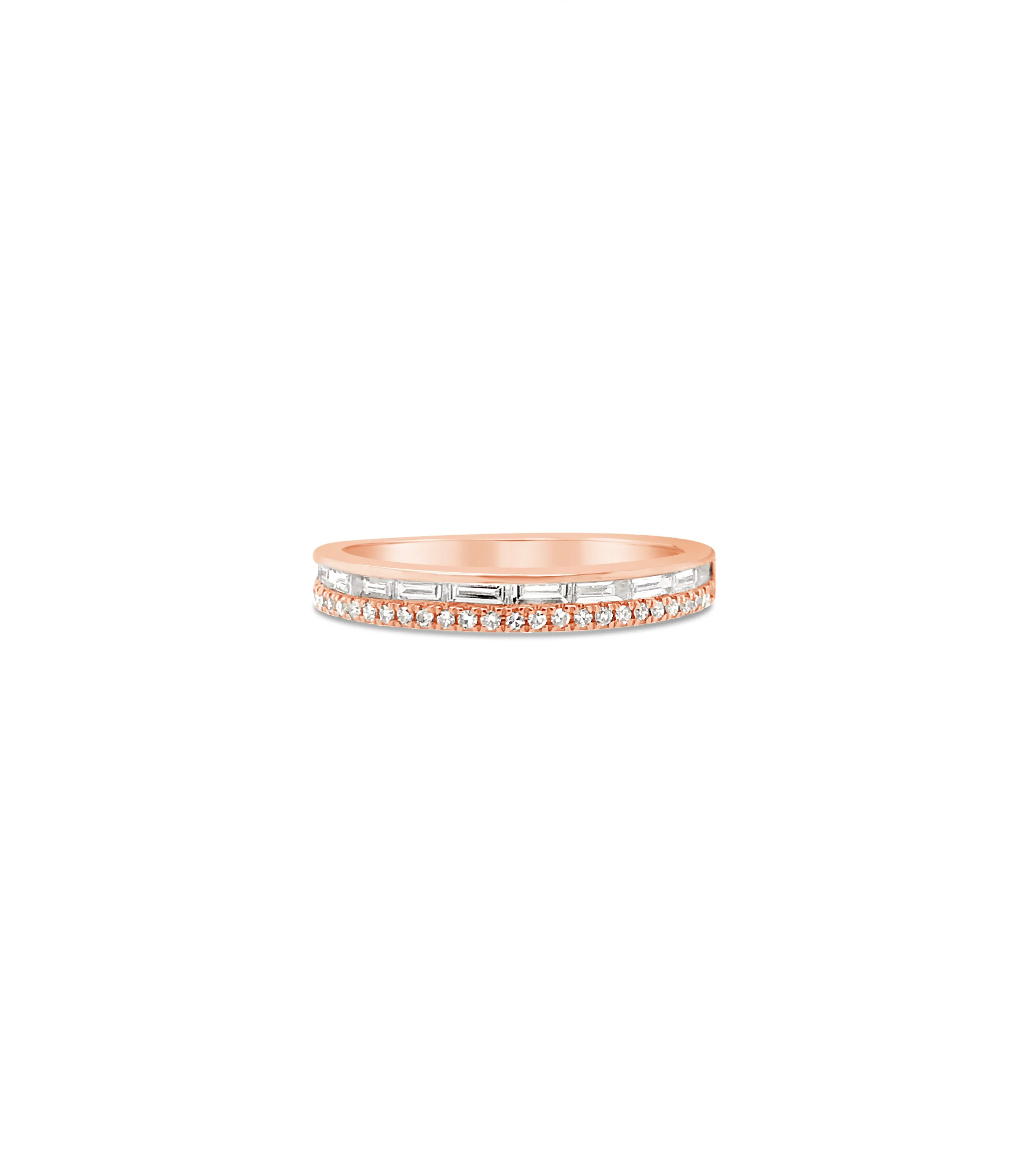 Baguette & Round Diamond Band