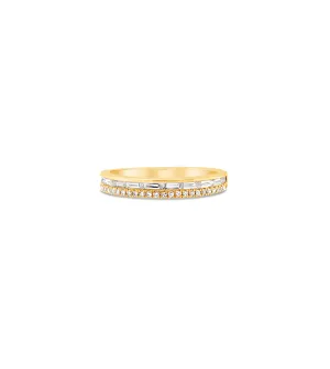 Baguette & Round Diamond Band