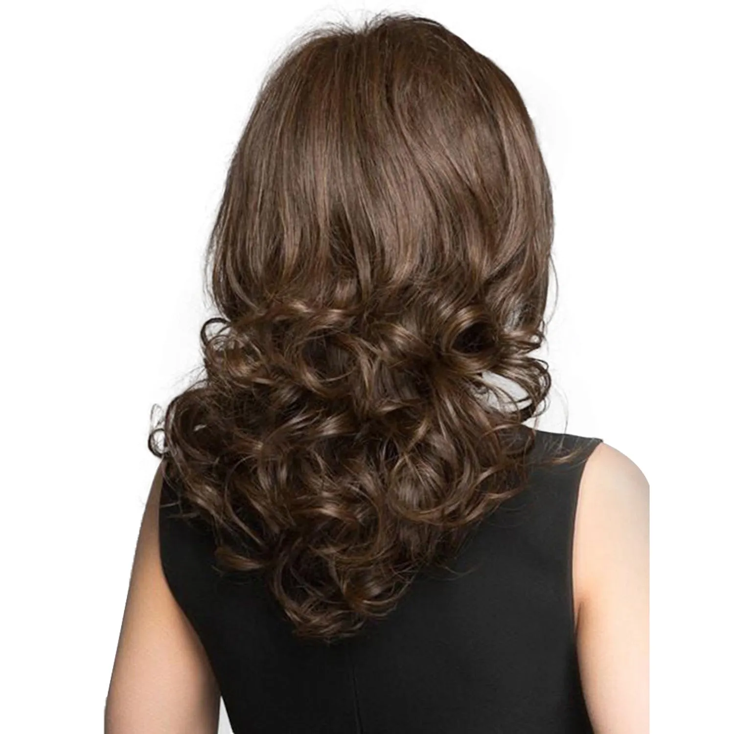 Betty | Black Long Wavy Synthetic Hair Wig With Bangs
