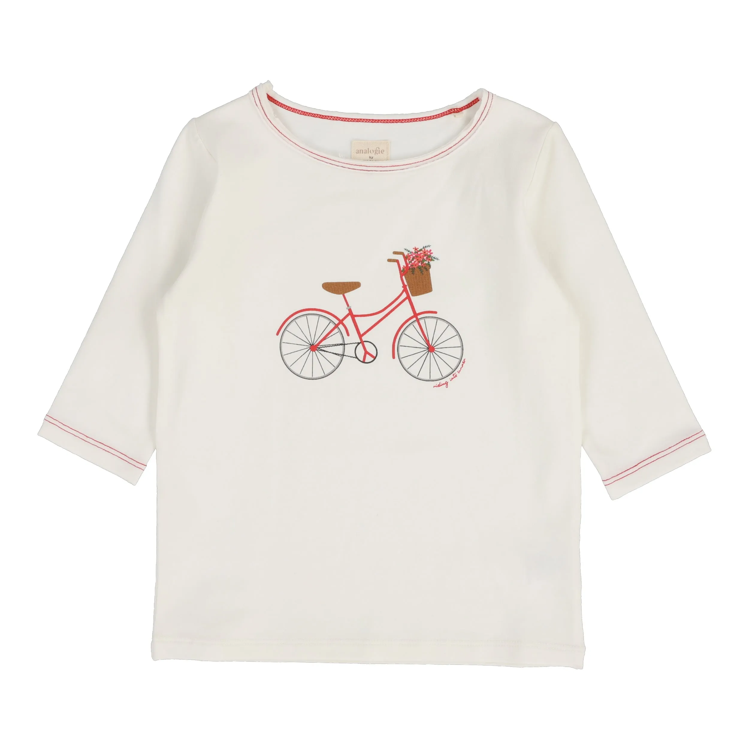 Bike Girl Tee Three Quarter Sleeve