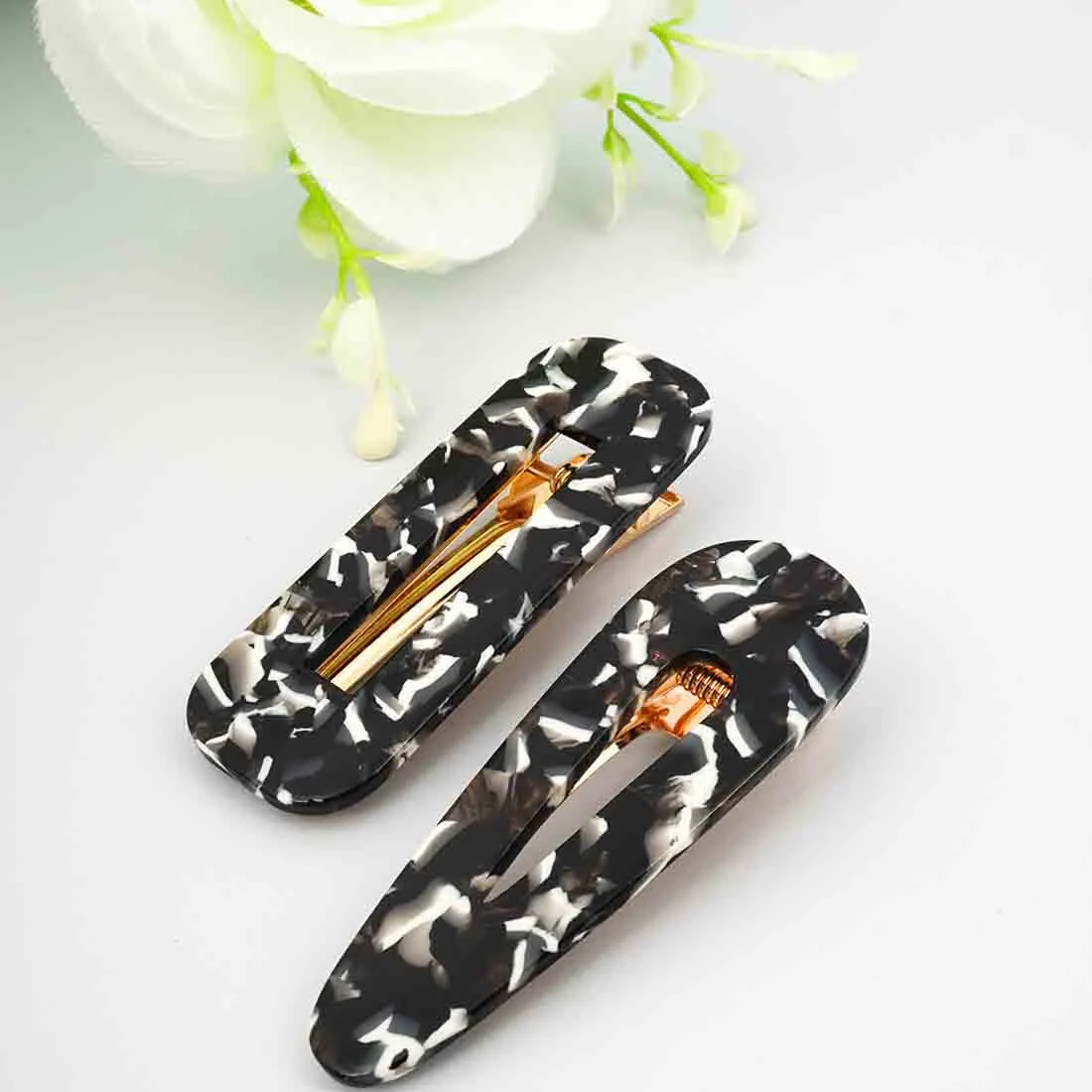 Black & White Printed Hairclips