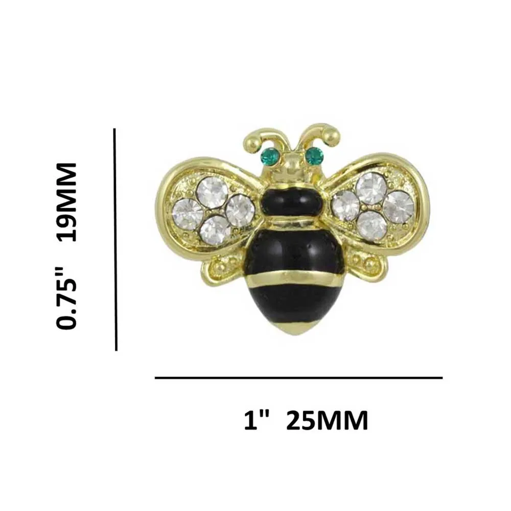 Black and Gold Striped Bumblebee Lapel Tac Pin -SPA774LG