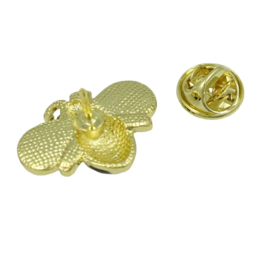 Black and Gold Striped Bumblebee Lapel Tac Pin -SPA774LG