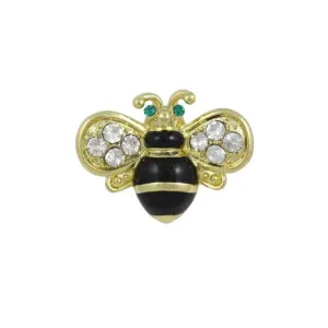 Black and Gold Striped Bumblebee Lapel Tac Pin -SPA774LG