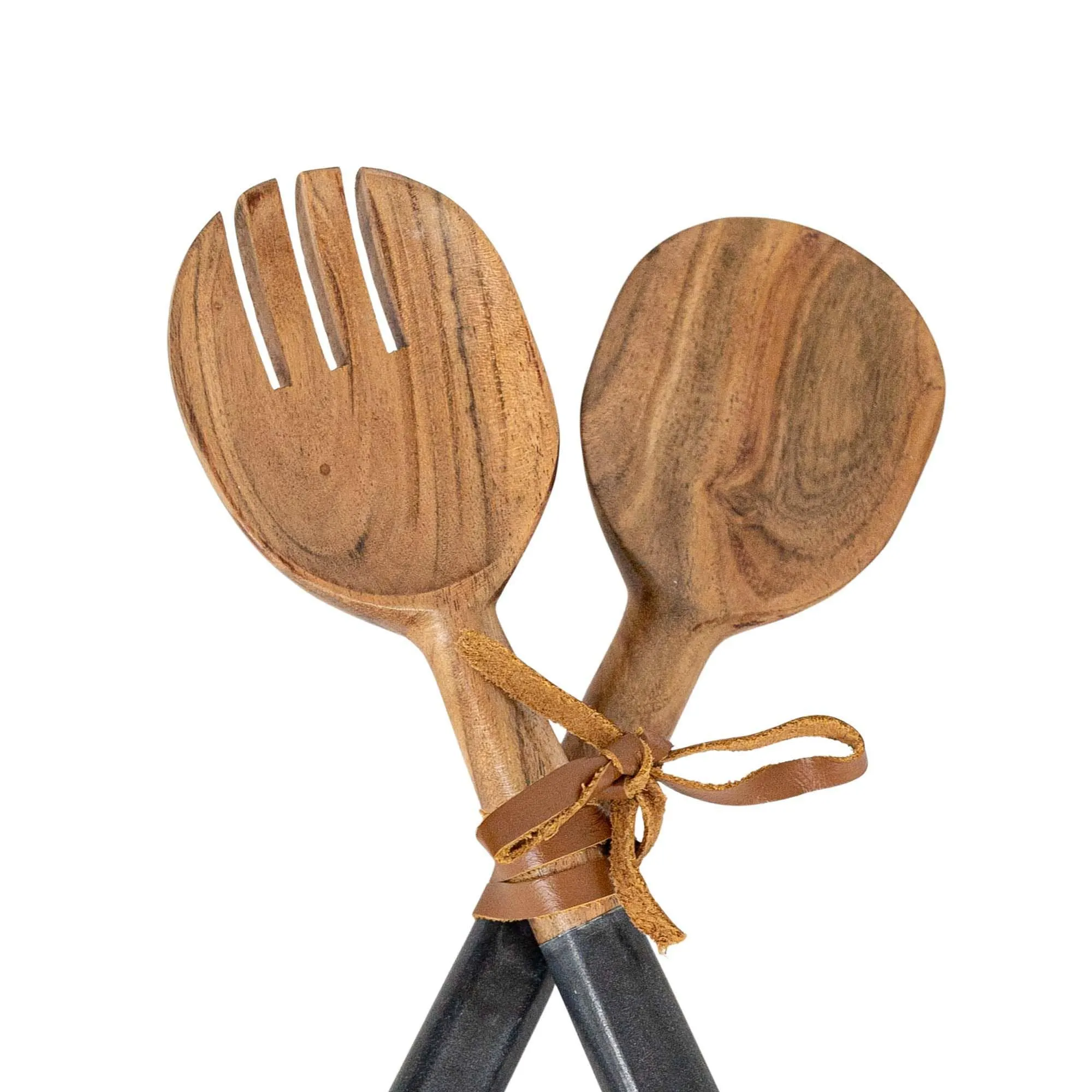 Black Marble Serving Utensils, Set Of 2