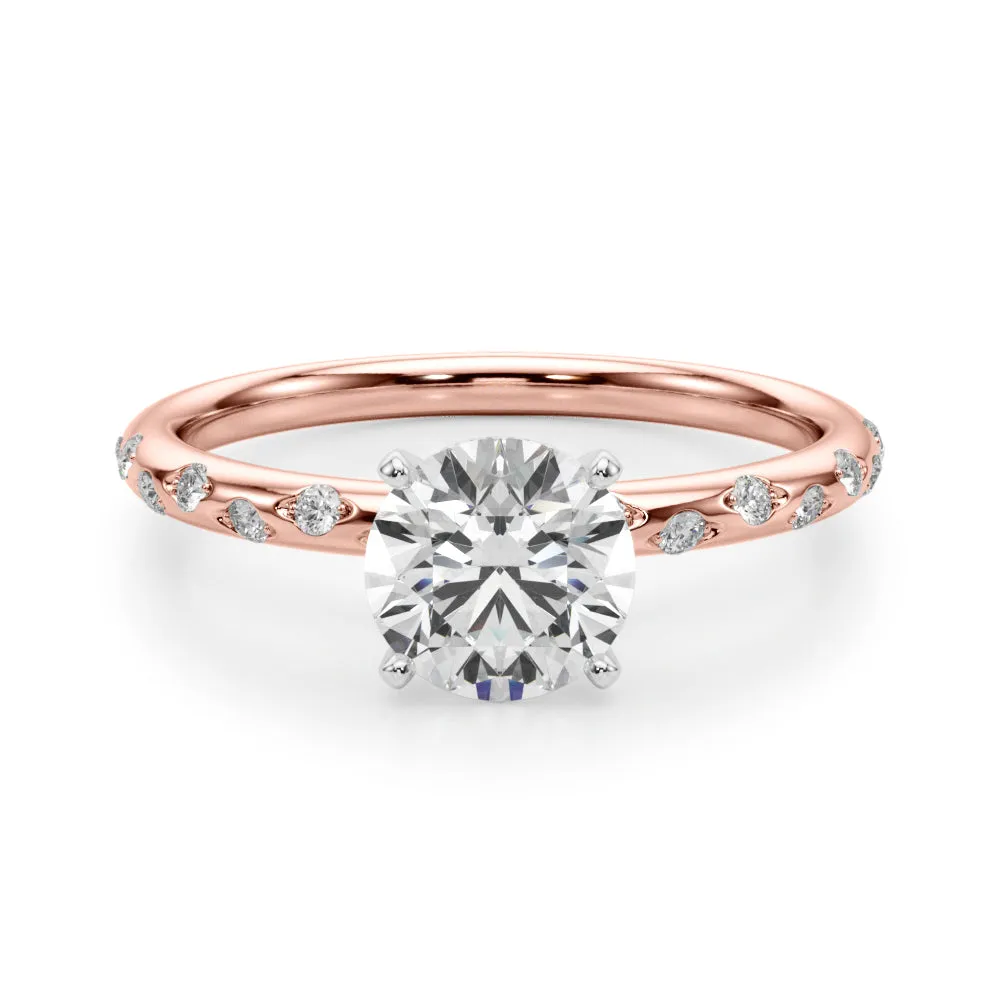 Blair Round Lab Grown Diamond Solitaire Engagement Ring IGI Certified
