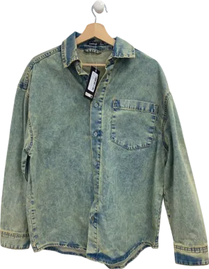 Boohoo Vintage Tint Oversized Denim Shirt UK 10