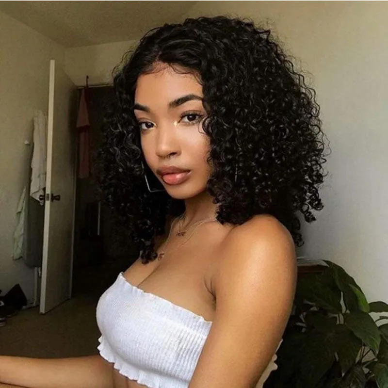 Brianna | Black Medium Curly Lace Front Synthetic Hair Wig