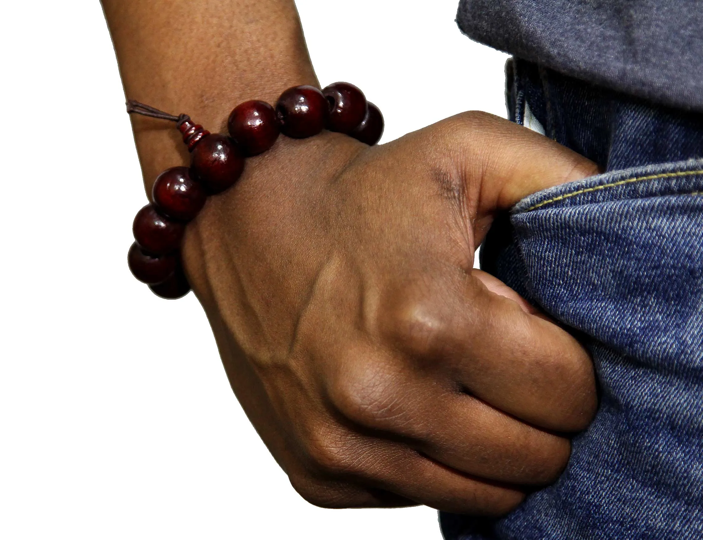 Burgundy Wood Bracelet