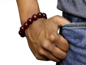 Burgundy Wood Bracelet