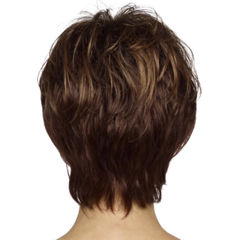 Bye Felicia | Brown Short Pixie Cut Wavy Synthetic Hair Wig