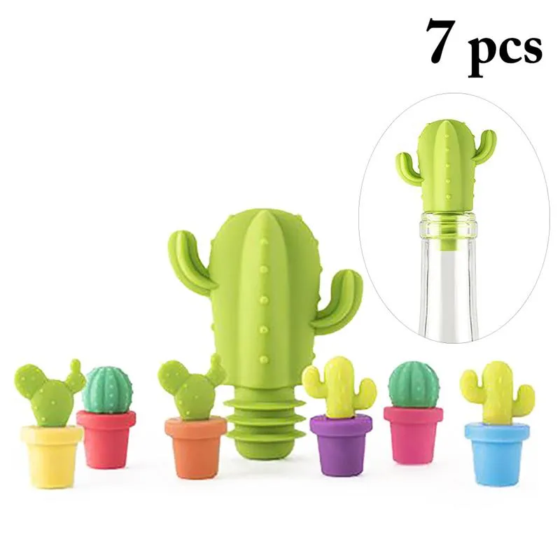Cactus Silicone Drink Charms & Bottle Stopper