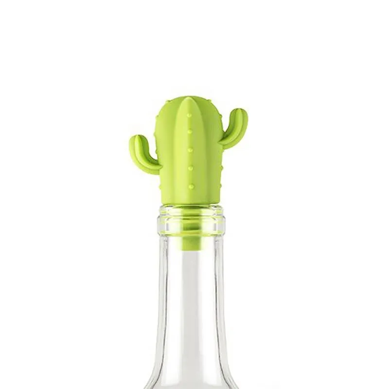 Cactus Silicone Drink Charms & Bottle Stopper