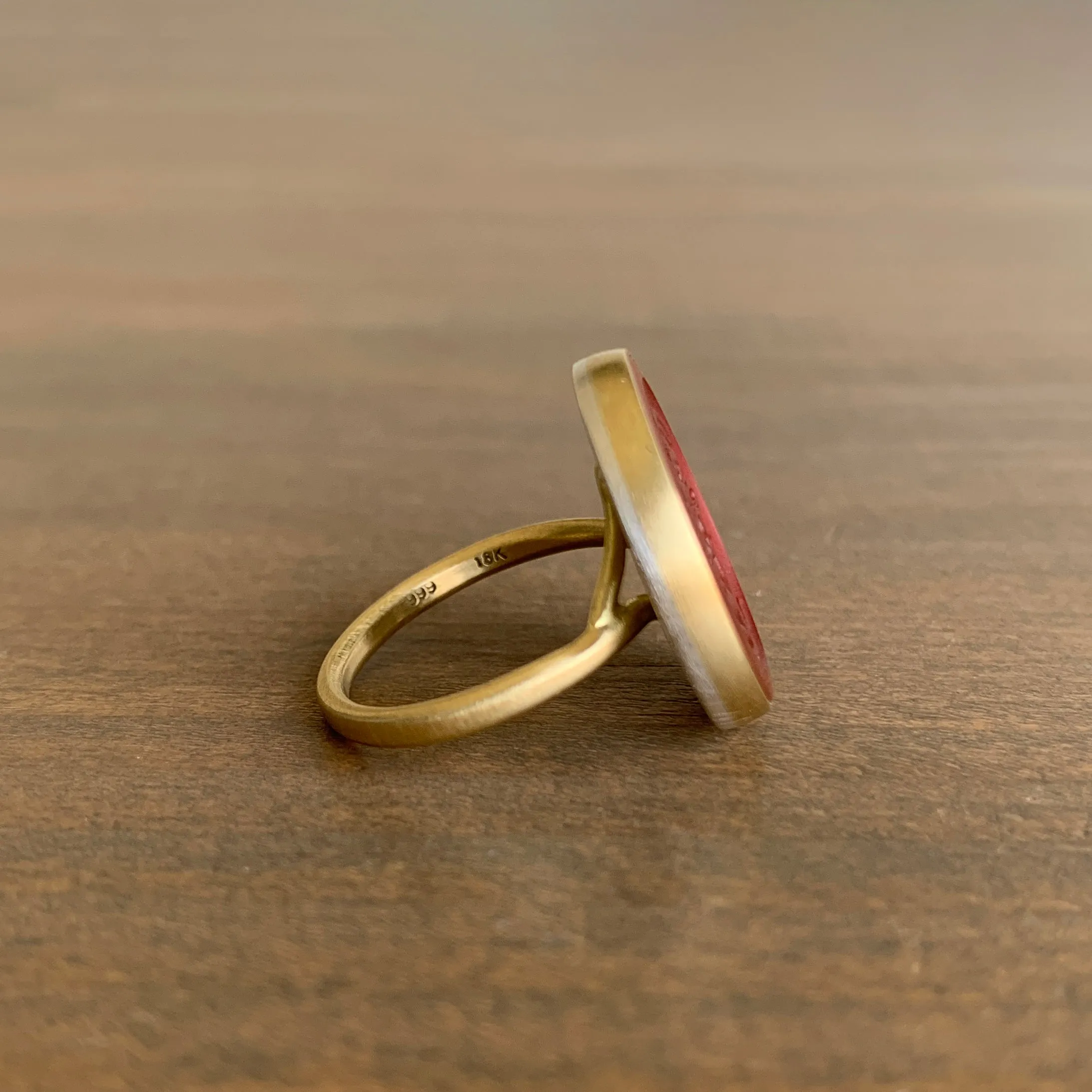 Carnelian Medusa Branch Waiting Ring